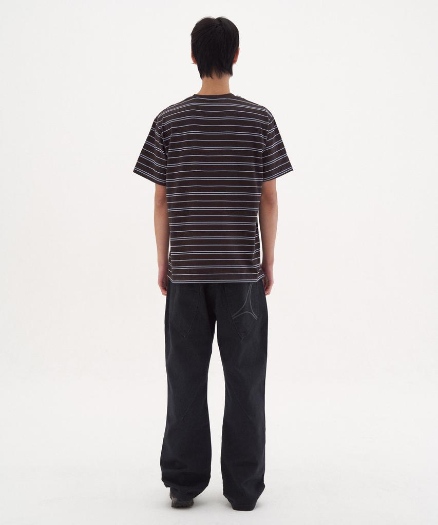 Haipaisaundeulepeoleonseu Striped T-Shirt, Black