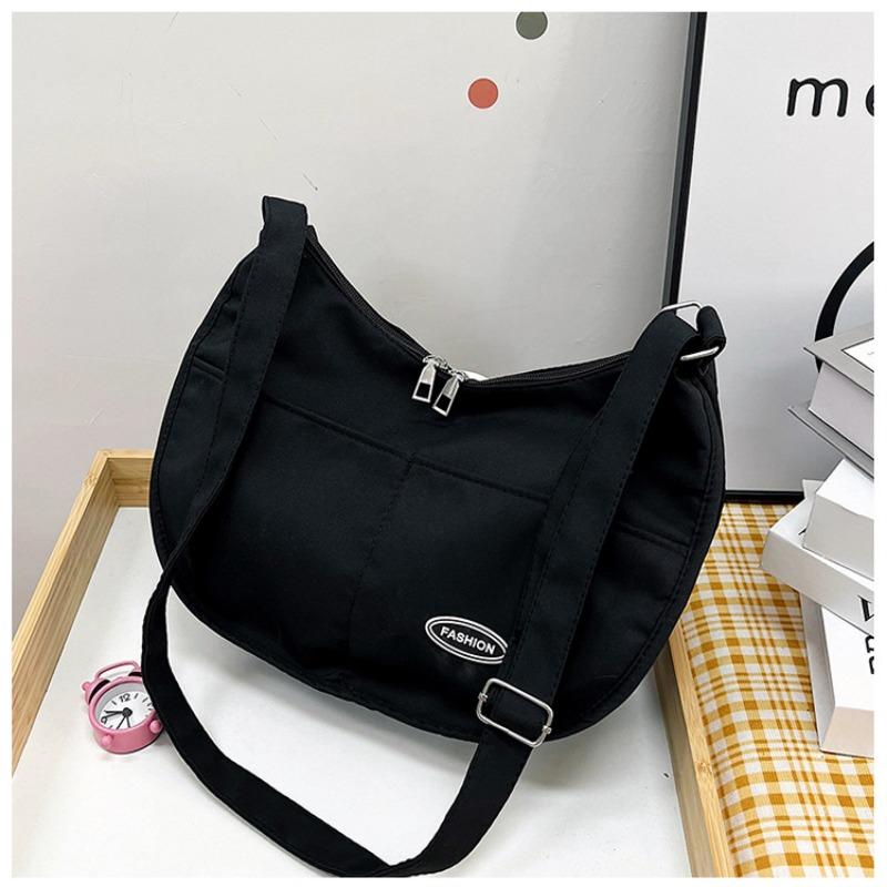 

Новая Мода Повседневная Большая Вместимость Сумка через Плечо Ретро Харадзюку Сумка Почтальона Сумка-Пельмень чёрный