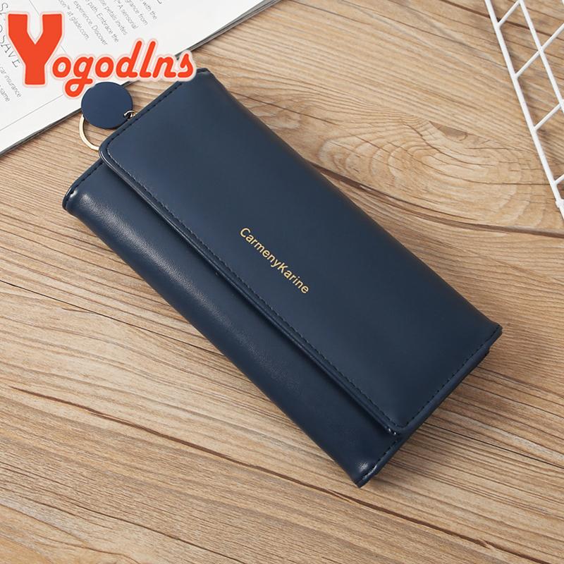 Yogodlns Lässiges langes Portemonnaie für Damen mit Anhänger PU-Leder Handtasche Mehrschichtige Clutch Einkaufs-Damen-Geldbörse Handy-Kartenhalter-Portemonnaie
