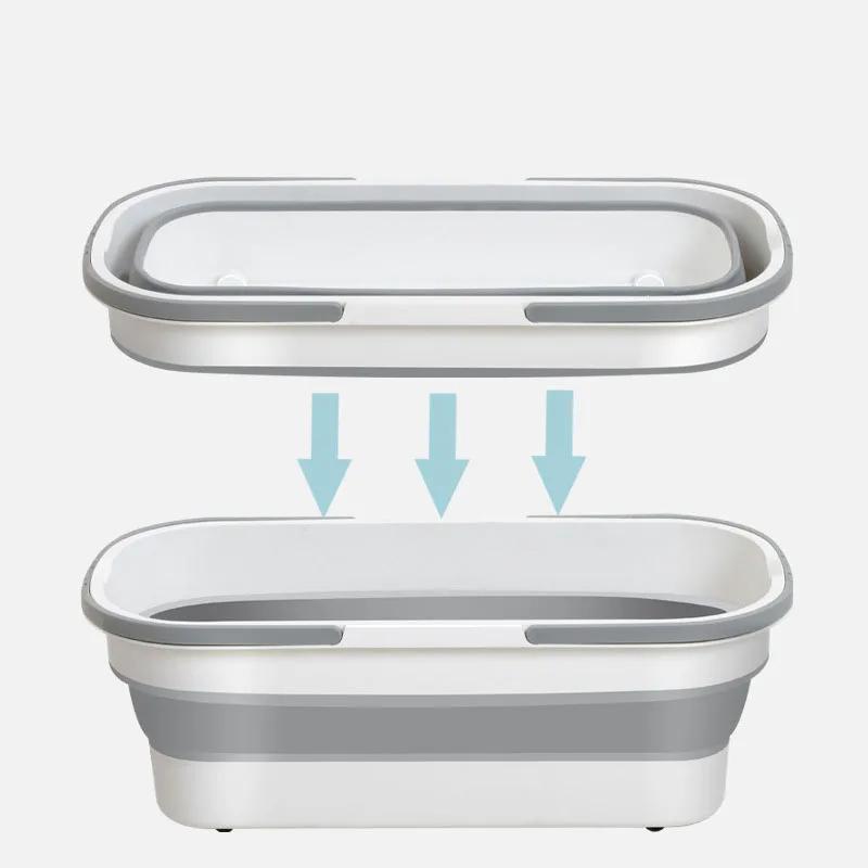 

Бытовая многофункциональная портативная большая емкость для рыбалки на открытом воздухе кемпинговое ведро складное ведро для уборки мытья швабры ведро