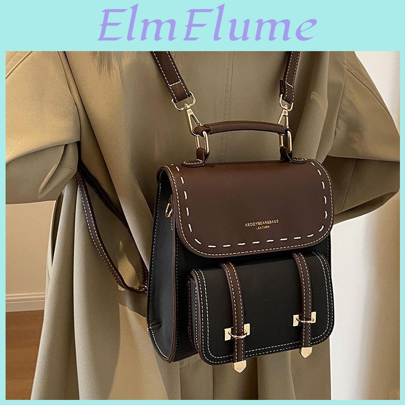 Retro Womens Fashion Crossbody Backpack Bag Backpack Casual Shoulder Bag Preppy School Bag Shoulder Strap Adjustable Multiple