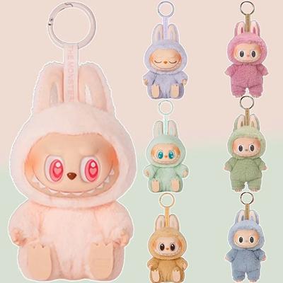 Labubu The Monsters Tlukot Srdce Makronkový Smaltovaný Obličej PVC Figurka Stolní Ozdoba Kawaii Panenka Dětský Narozeninový Dárek Plyšový Přívěsek Klíčenka