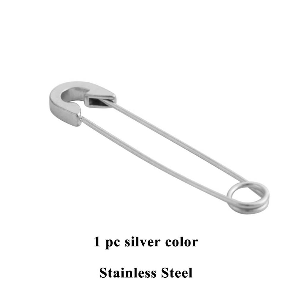 Edelstahl Punk Pin Ohrringe Einzigartiges Design Büroklammer Sicherheits Stahl Stecker Mode Ohrringe Elegante Damen Mann Rock Piercing Ma