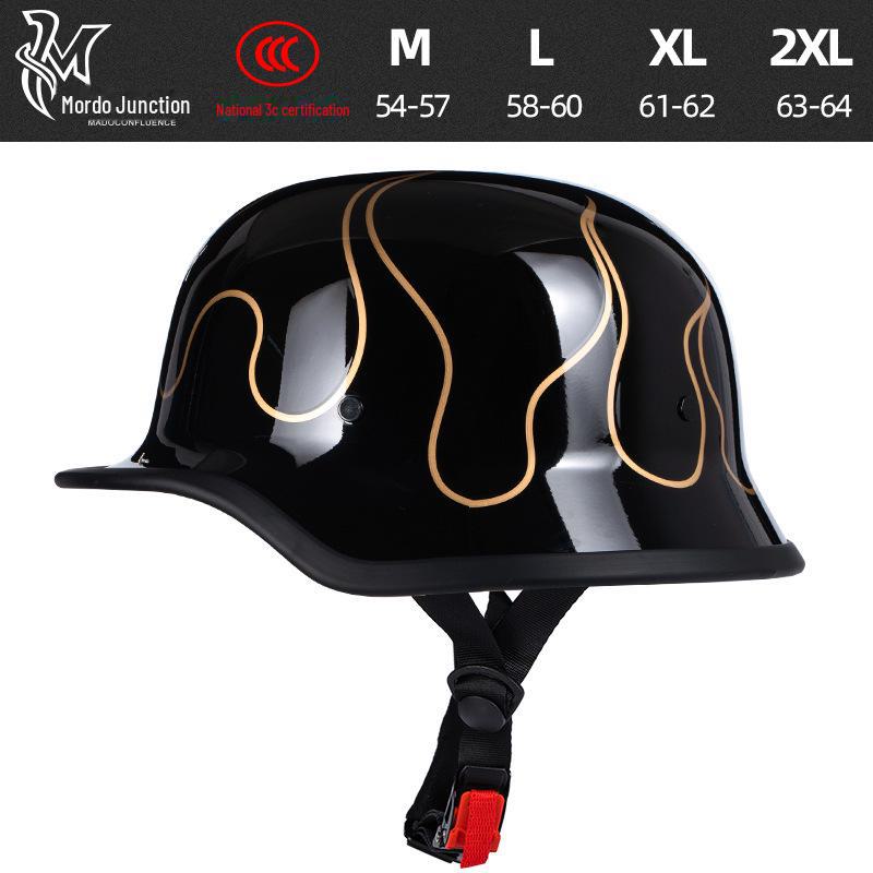 Retro Cross-Border Motorcycle Helmet: Lightweight, Summer Half-Helmet for Men & Women.