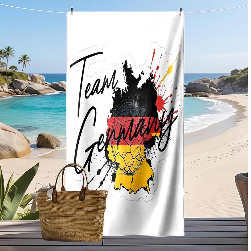 Germany National Football Team Printed Beach Towel Quick Dry Soft TowelPortable Large Rectangular Beach Blanket for Travel Swimming Pool