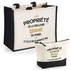 Duo Gift Set - PLANETEE - Property of the Best Bookstore - Jute &; Cotton - 33x42 Cm - French Manufacturing
