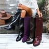 2026 New Women Chunky High Boots Pointed Toe Shoes Sexy Lady Dress Gladiator Shoes Women Autumn New Trend Retro Goth Woman Boots
