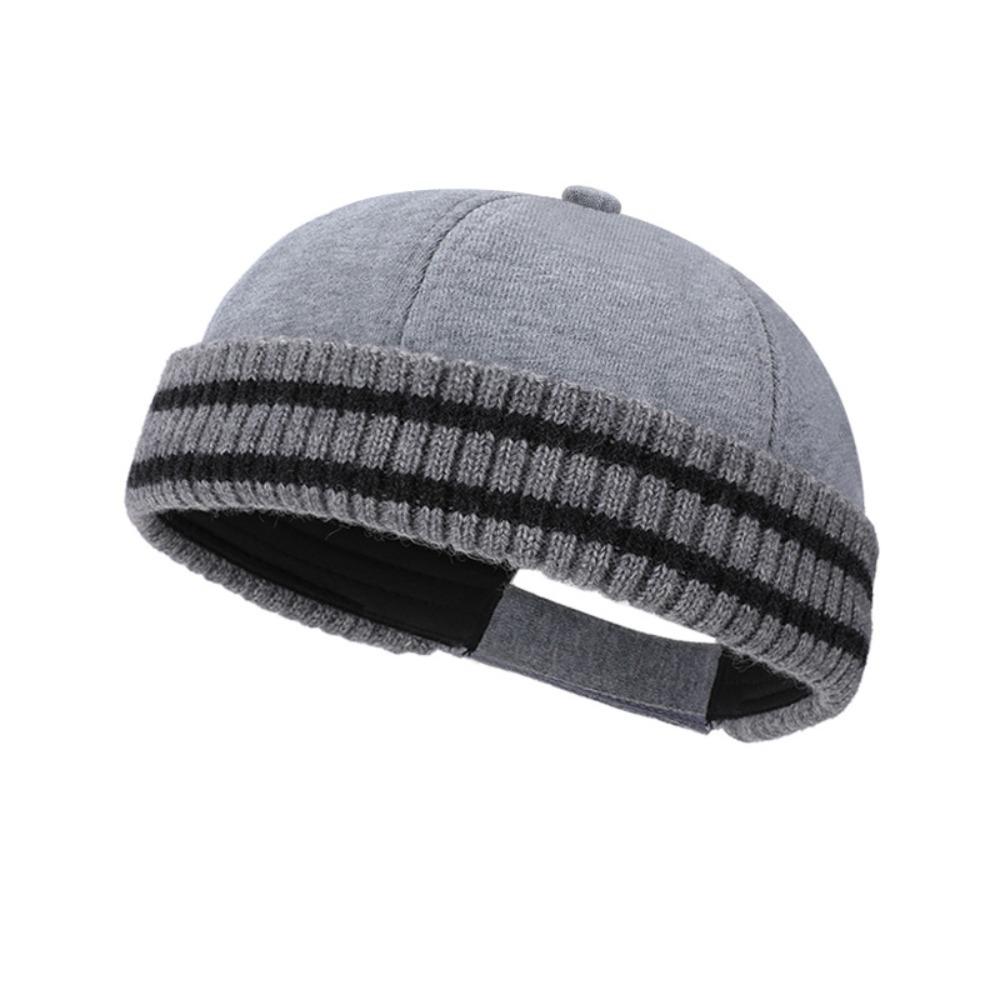 Brimless Beanie Cap Keep Warm Knit Hat Fashion Bucket Hat  Winter