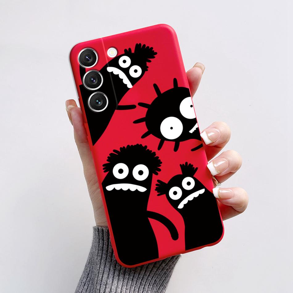 For Samsung Galaxy S22 S 22 Plus S22 Ultra S22+ Case Soft Slim Cute Bear Cartoon Frog Candy Painted Back Cover Funda Bumper Bags