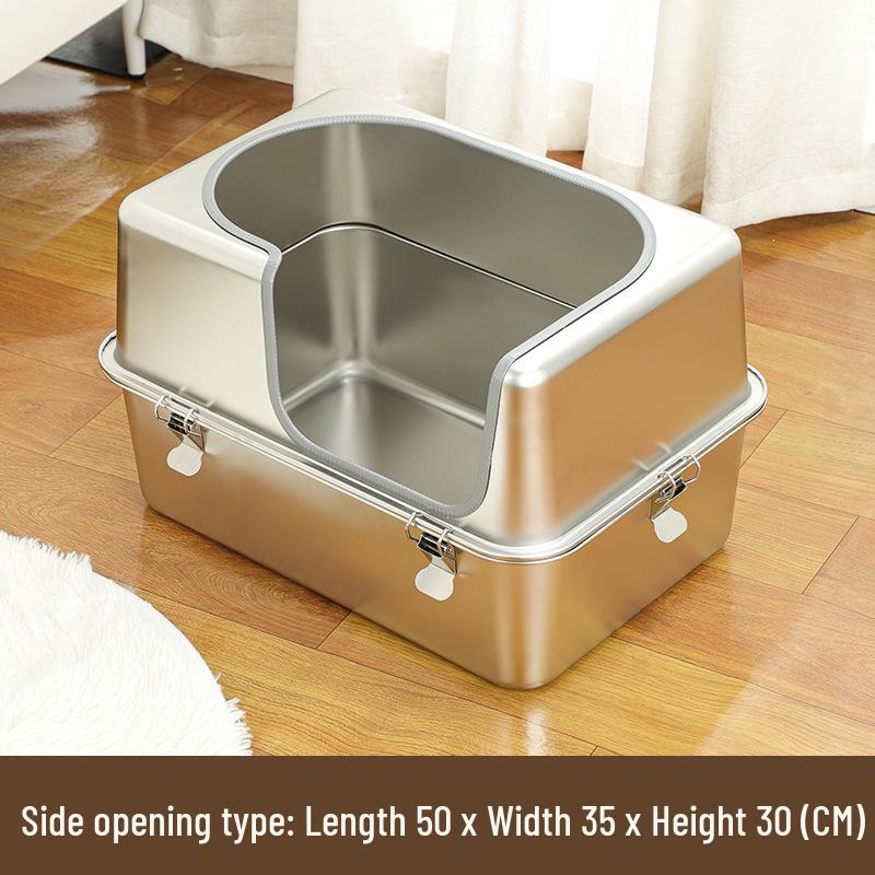 XL Spritzschutz & Sandfang Halboffene Katzentoilette
