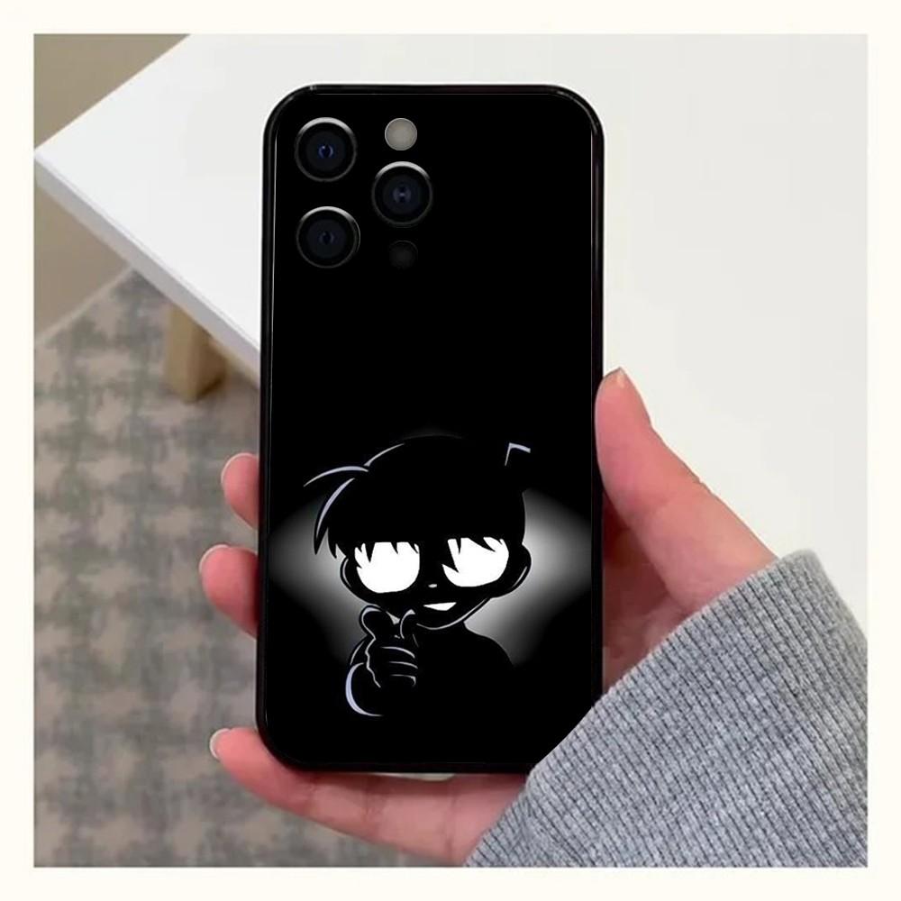 Detective C-Conan Anime Phone Case For Apple iPhone 15,14,13,12,11,Pro,X,XS,Max,XR,Plus,Mini Soft Black Cover