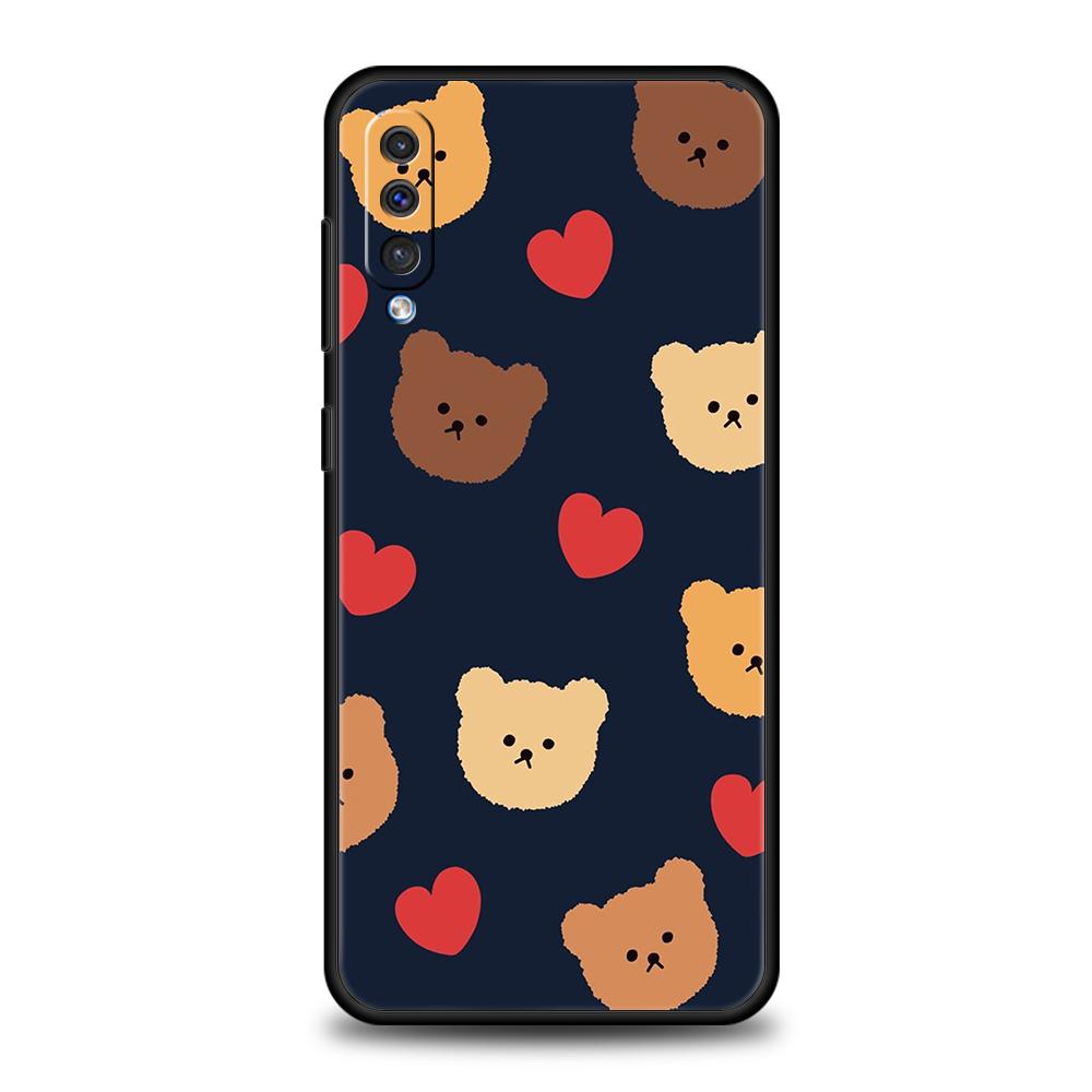 Cute BEAR Phone Case For Samsung Galaxy A15 A13 A51 A71 A41 A31 A21S A11 A03S A05 A12 A32 A52 A22 A23 A25 A33 A53 A73 5G Cover