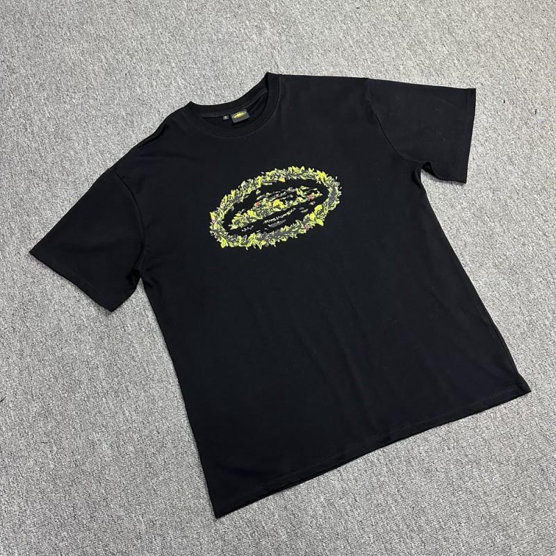 Unisex Streetwear Oversized Cotton Tee With Geometric Print Loose Fit Short Sleeve T-Shirt Men Women
