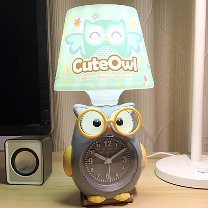 Creative stage cartoon owl lamp cartoon alarm clock student wake-up clock 10 stores daily general merchandise