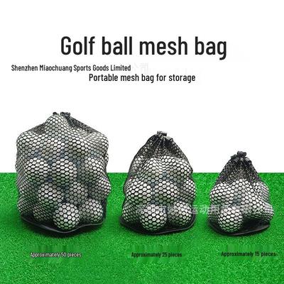 Netz-Golfball-Aufbewahrungsbeutel - Fassungsvermögen 15/25/50 Bälle - Erhältlich in drei Farben und Größen