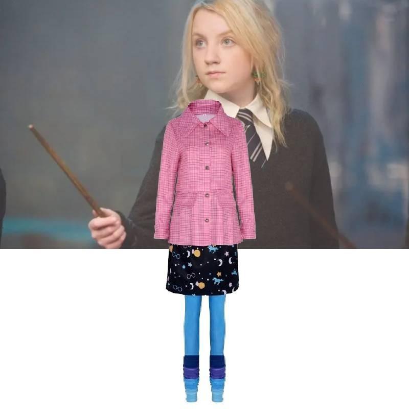 Potter Luna Harry Lovegood Stage Performance Costumes Roleplay Party Halloween