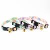 Cat Collar Adjustable Cotton Colored Puppy Collar with Bell for Puppies and Kittens Outdoor Travel To Prevent Lost Pet Collar