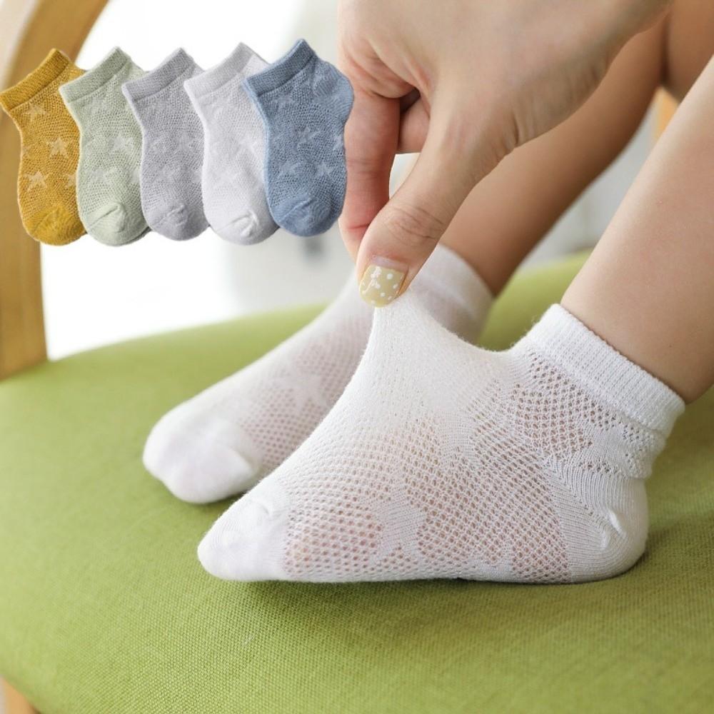5Pairs Mesh Cotton Sock Soft Short Socks Fashion Socks Children