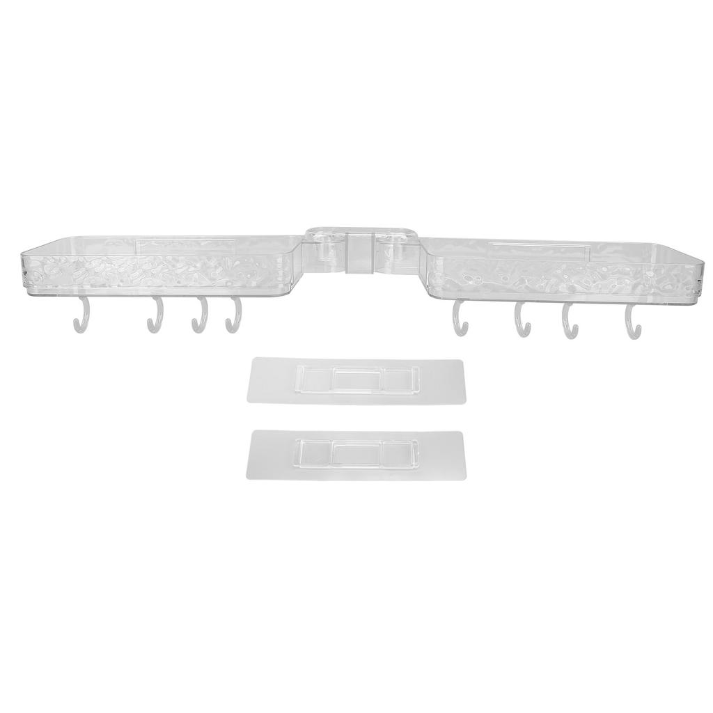 Wall Mounted Sink Caddy Water Resistant Foldable Sturdy Versatile Shower Rack Shelf Organizer for Bathroom Kitchen