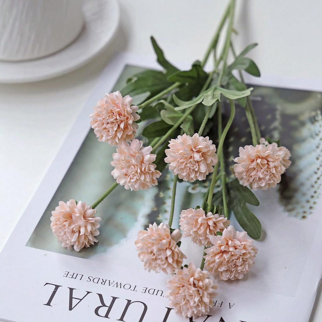 Artificial Flowers Silk Ball Chrysanthemum High-qualityHome Room Wedding Bridal Bouquet Decora Festival Yard DIY Gift Prop Cheap