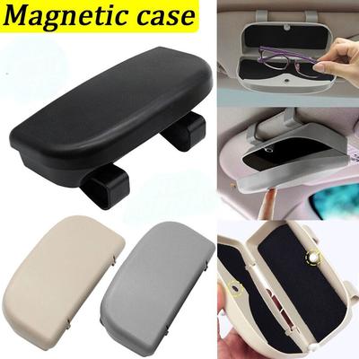 Universal Car Visor Glasses Box Πολυλειτουργικό μαγνητικό επαναχρησιμοποιήσιμο θήκη γυαλιών ηλίου αυτοκινήτου Θήκη γυαλιών ηλίου Αξεσουάρ αυτοκινήτου