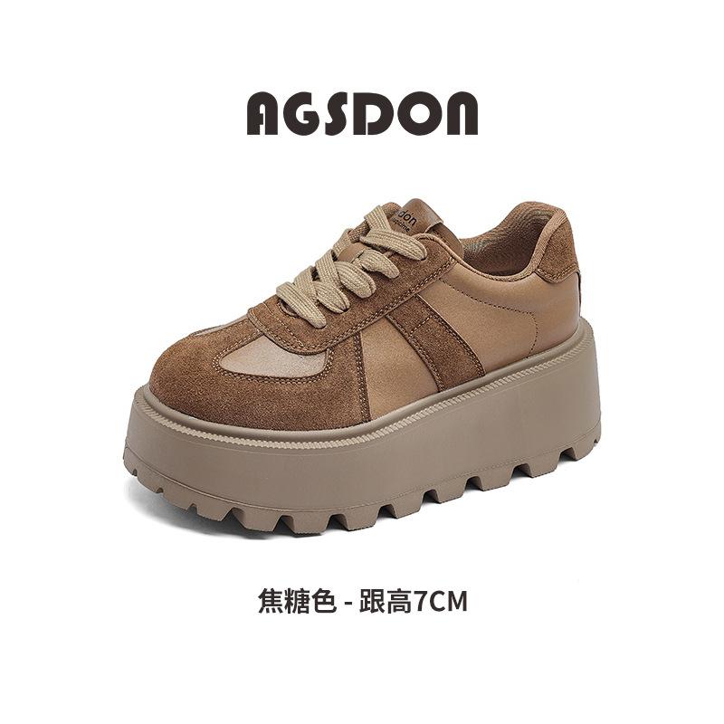 

Augusteng platform-soled German training shoes women s 2025 new spring and summer muffin-bottom casual sports board shoes Forrest Gump shoes 35