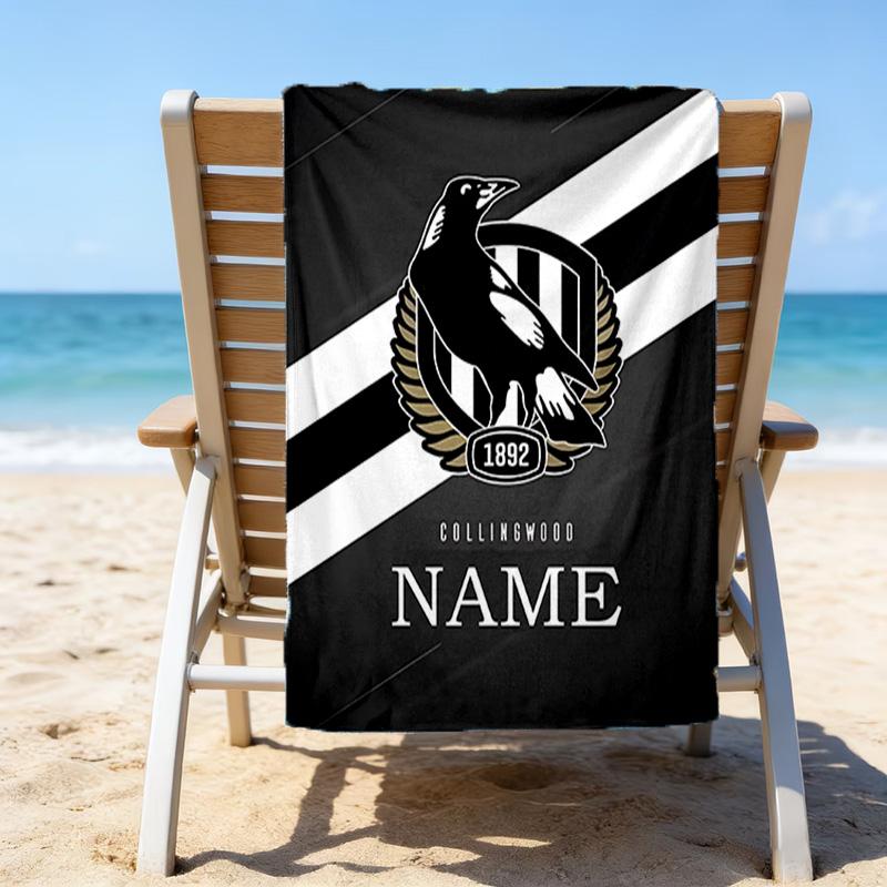 1pc Football2 Beach Towel with Custom Name, Beach/Swimming/Bath/Picnic/Camping Towel, Suitable for Seaside Beaches