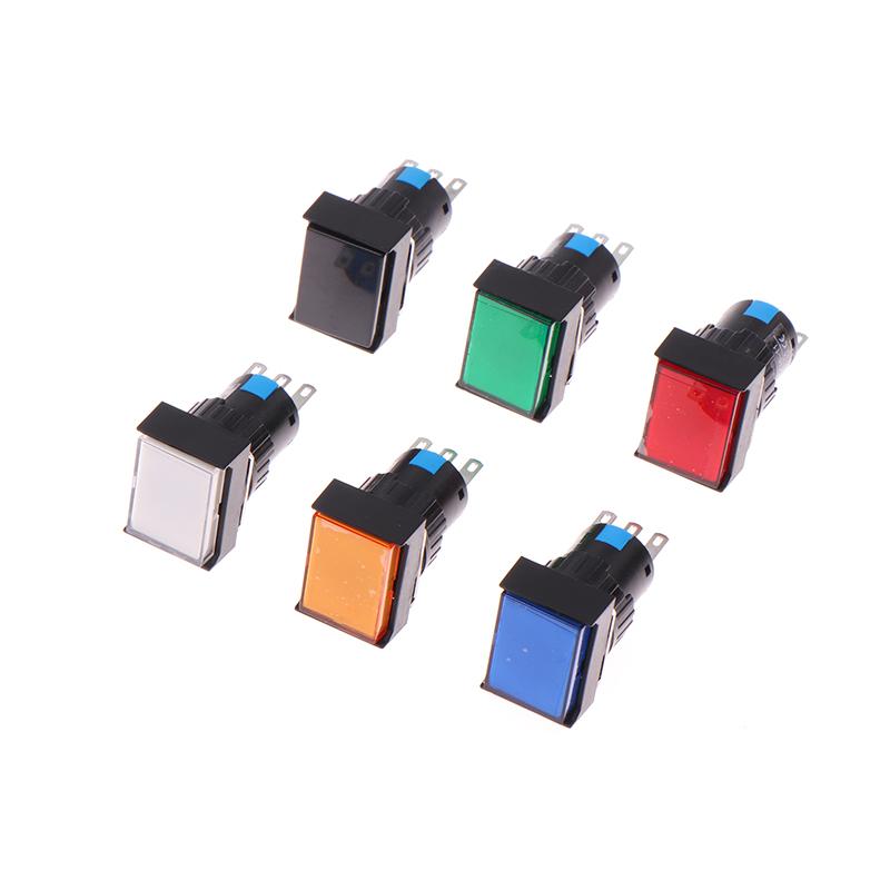 16Mm La16Y/J/F-11 Ab6-Mr Round Rectangle Self-Reset Push Button Switches Power Switch 1No1Nc