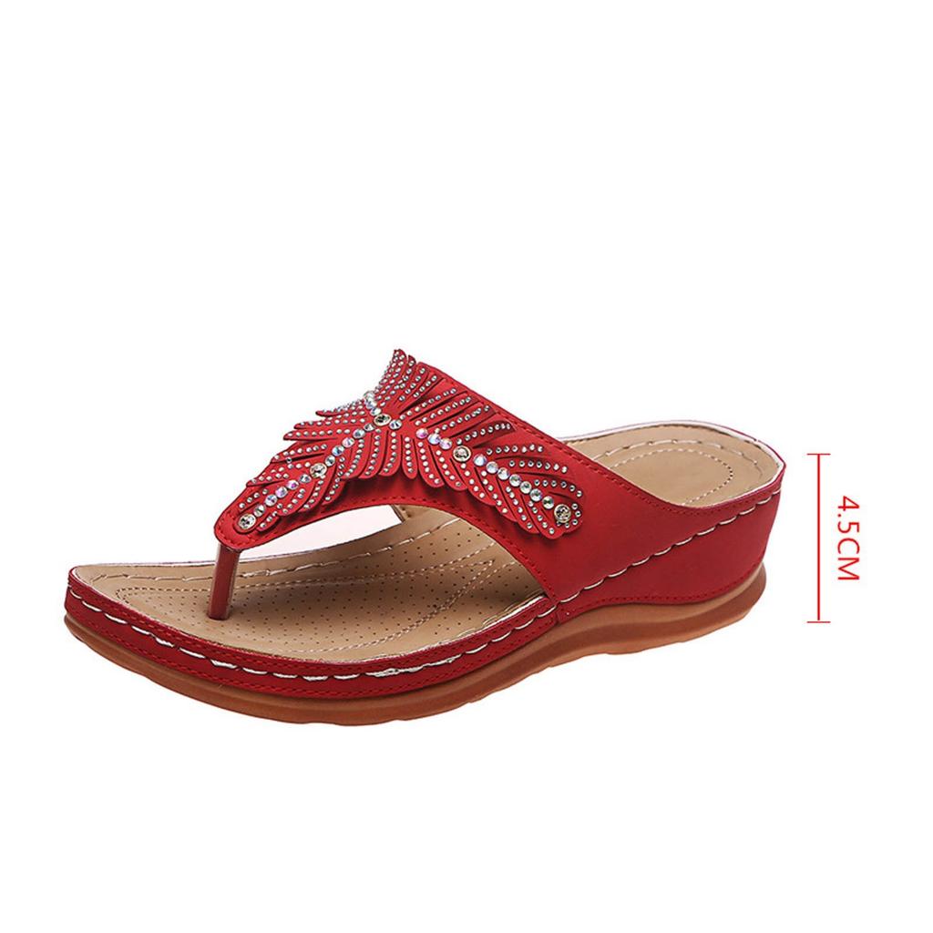 Women Flat Casual Beach Sandals Summer Ladies Flip Flops Wedge Heel Slippers Sandals Casual Flip Zapatos Mujer 2026 Tendencia