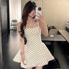 Early Spring White Polka Dot Suspender Dress Children's Summer 2026 New Model Feels Very Good-looking Small Short Skirt Women's Clothing