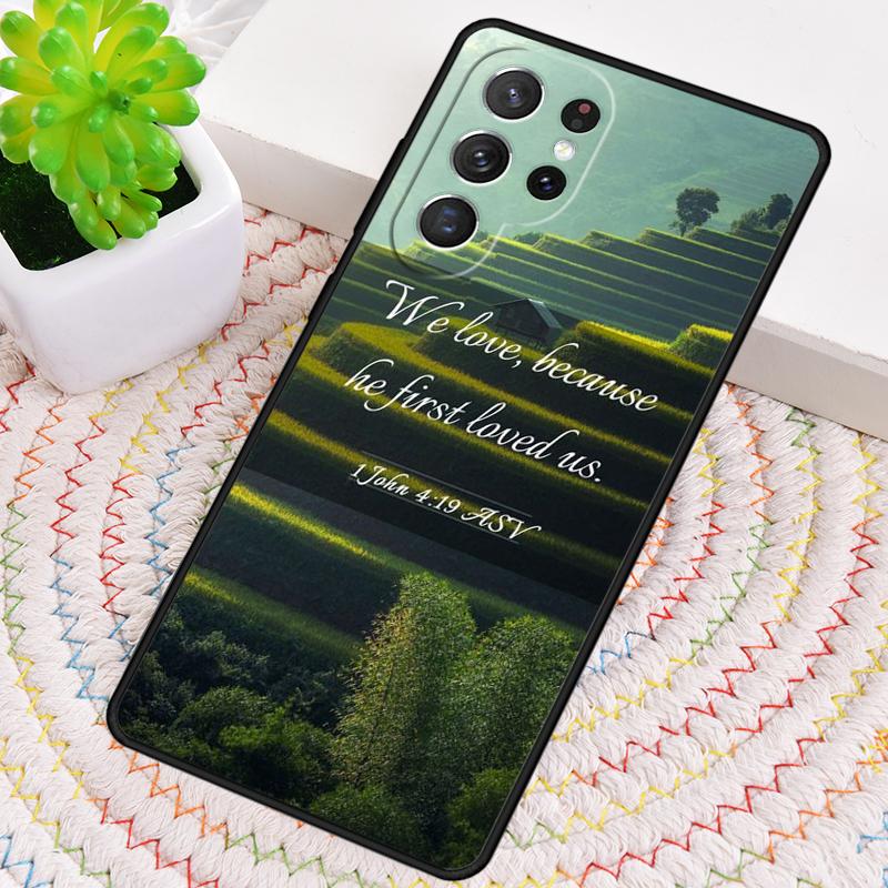 

He First Loved Us Tree - God Silicone Phone Case For Samsung Galaxy note 10 pro S26 S25 S24 S23 S22 S21 Plus S25Ultra Capa Cover Galaxy S25