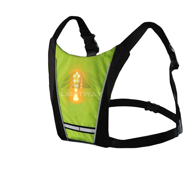 Flashing LED Safety Vest Cycling Led Signal Vest Bike Safety Wireless Turn Vest with Turn Signal Light Xl&LW-SV2
