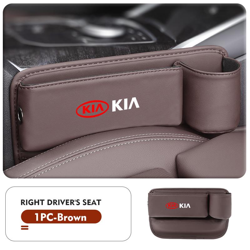Car Seat Gap Organizer Leather Auto Console Side Crevice Storage Box For KIA K5 K2 Rio Optima Ceed Soul Picanto Stonic Venga K3 kcwx20