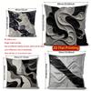 2D Abstract Black & White Patterned Throw Pillows Pattern Cushion Cover Suitable For Sofa Bedroom Car Pillow Cover