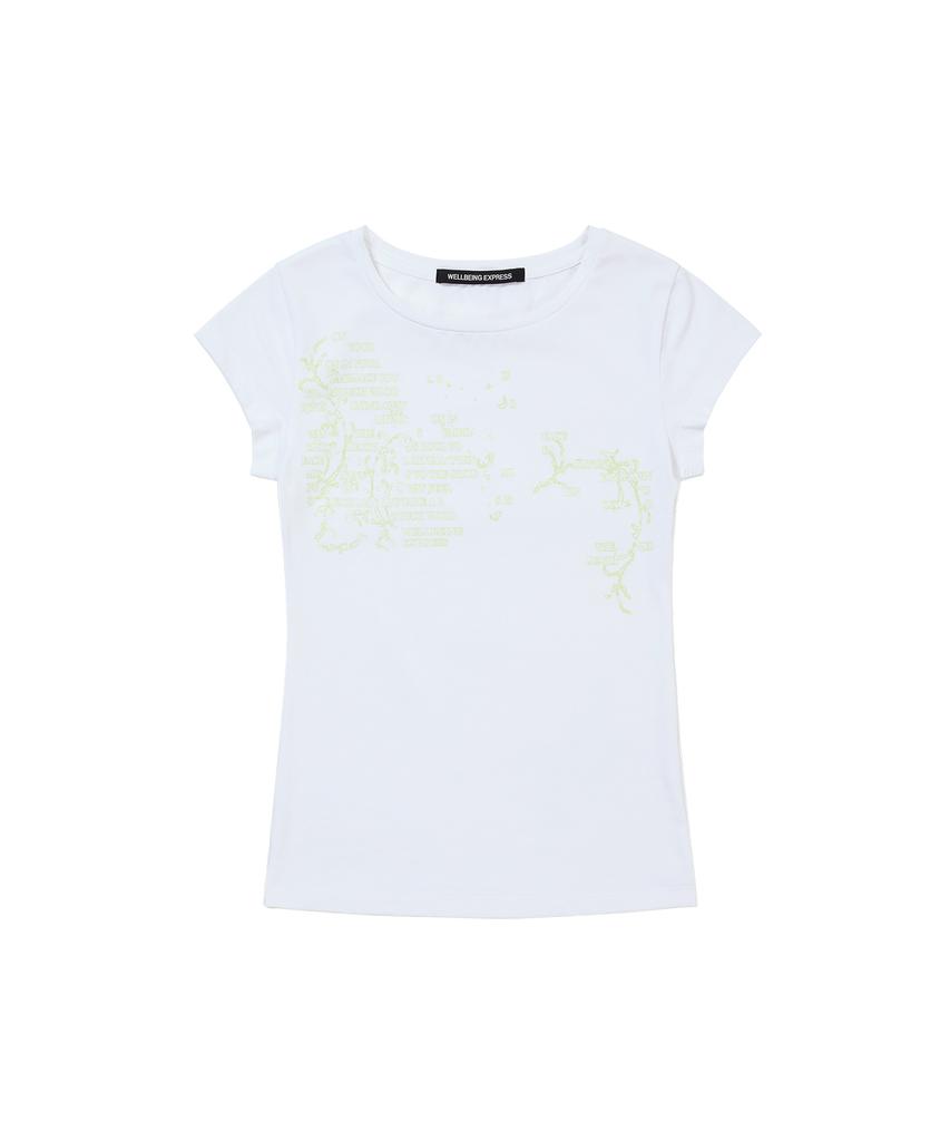 WELLBEING EXPRESS Message Vine Half Sleeve White
