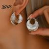 Earrings 1 Pair Women Face Brightening Mini Reflector Design Dual