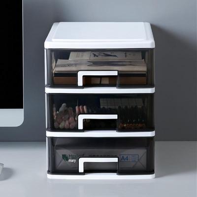 Transparent Multi-layer A4 Desktop Organizer: Simple Plastic Drawer-type Storage for Office Documents
