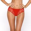 Damen-Tanga Spitzenhöschen mit Stickerei und Tüll Hoher Bund Rot Damen-Tanga Spitzenhöschen mit Stickerei und Tüll Hoher Bund Rot