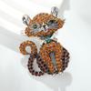 Lovely Design Cat Brooches Rhinestone Vintage Pin Feminine Style Animal Brooch  Party Accessories