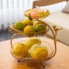 Light Luxury Fruit Plate Modern Living Room Home Nordic Simple Ins Style Multi-layer Fruit Plate Iron Art Candy Plate Front Desk