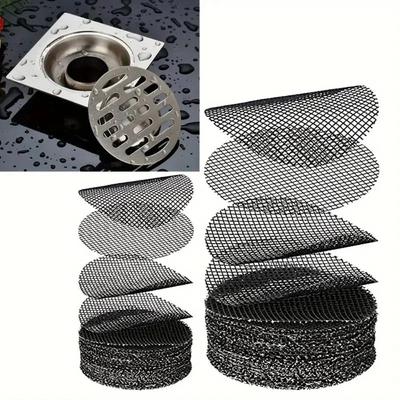 50 Pcs Flower Pot Hole Mesh Pad Breathable Bonsai Mesh Drainage Screens Bonsai Pot Bottom Grid Mat Drainage Mesh Hole Screen