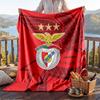 Warme Flanelldecke mit Benfica-Muster, Leichte, bequeme Überwurfdecke für Bett und Sofa