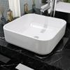 Day and Night - Day and Night Square White Ceramic Washbasin 39x39x13.5 Cm