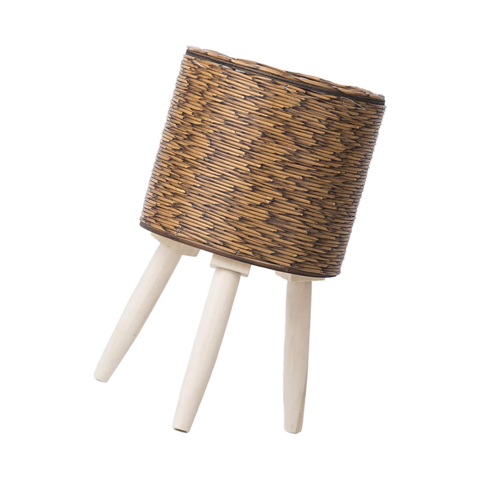 

Подставка для растений из ротанга, плетеная вручную, желтый, экологически чистый материал, прочная и долговечная, многоярусная конструкция для использования в помещении и на открытом воздухе B