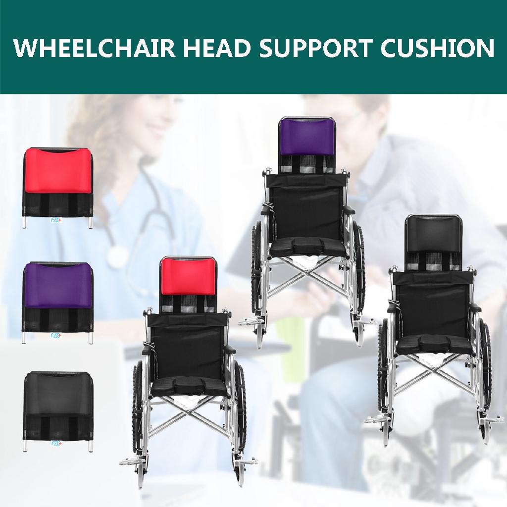 Adjustable Wheelchair Head Cushion Pillow Heightening Wheelchair Accessories Chair Head Support Black/Red/Purple