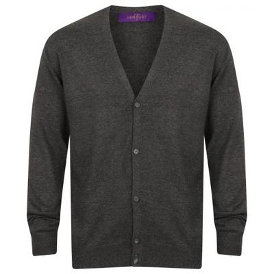 Henbury Mens Lightweight V Neck Cardigan