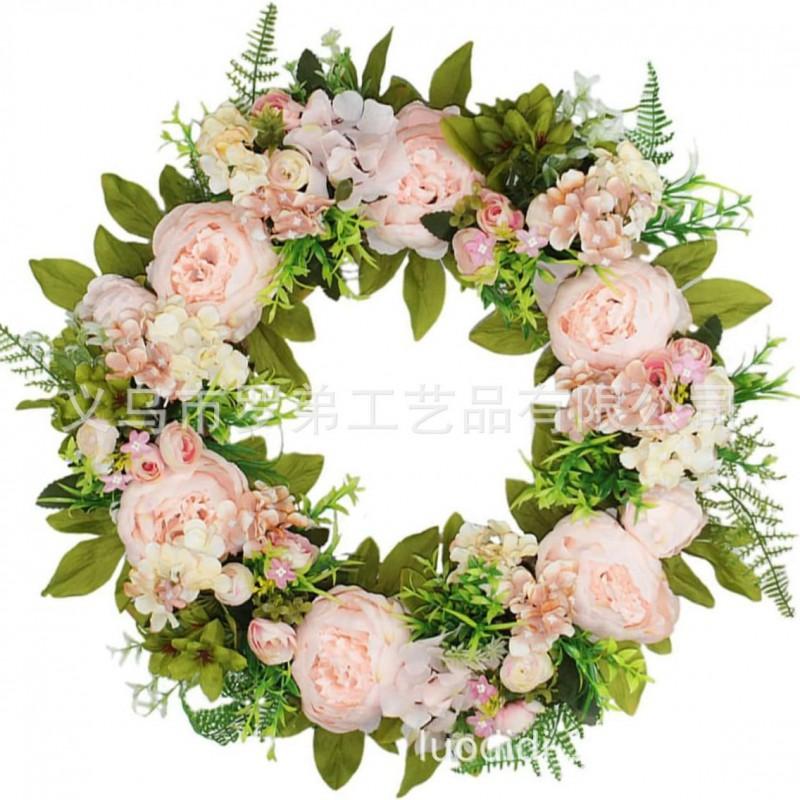 Artificial Flower Wreath Easter Valentines Day Hotel Restaurant Door Decorations