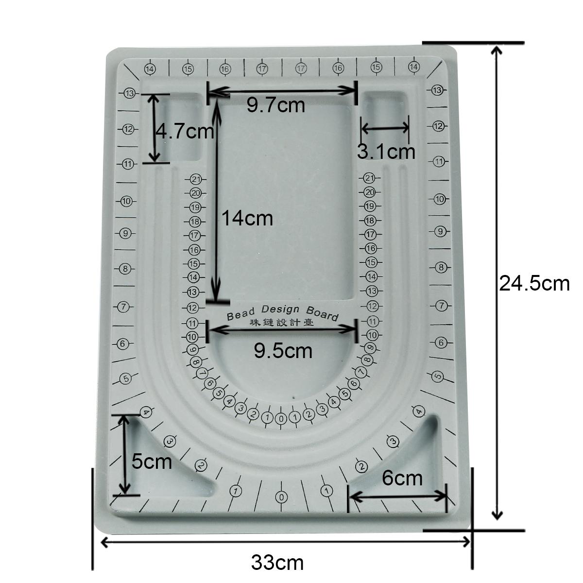 

Серая флокированная доска для бисера, профессиональный органайзер для ювелирных изделий, лоток для дизайна, ремесленная лопата для изготовления ювелирных изделий, измерительные инструменты, принадлежности 24.5x33cm