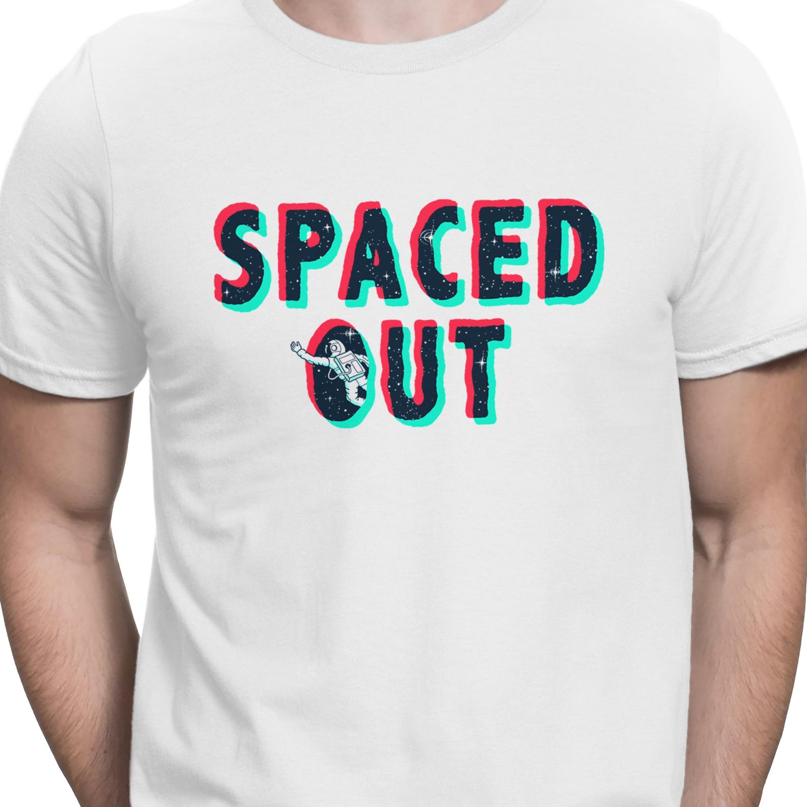 Trippy Space T-Shirt: Spaced Out Psychedelic Astronaut Tee 4XL