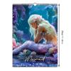 2026 Mermaid Wall Calendar,Wish List Calendar,Enchanting Coral Dream Humorous Monthly Daily Planner Home Decor